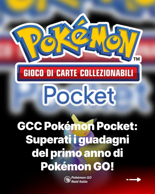 GCC Pokémon Pocket Superati i guadagni del primo anno di Pokémon GO