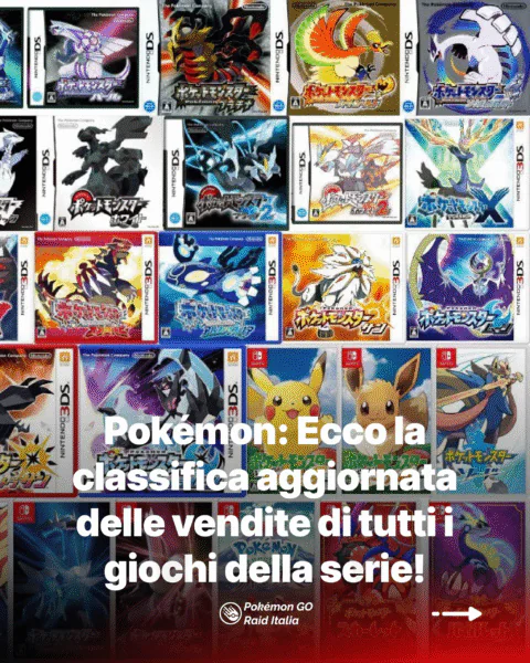 Pokémon: Ecco la classifica aggiornata delle vendite di tutti i giochi della serie!