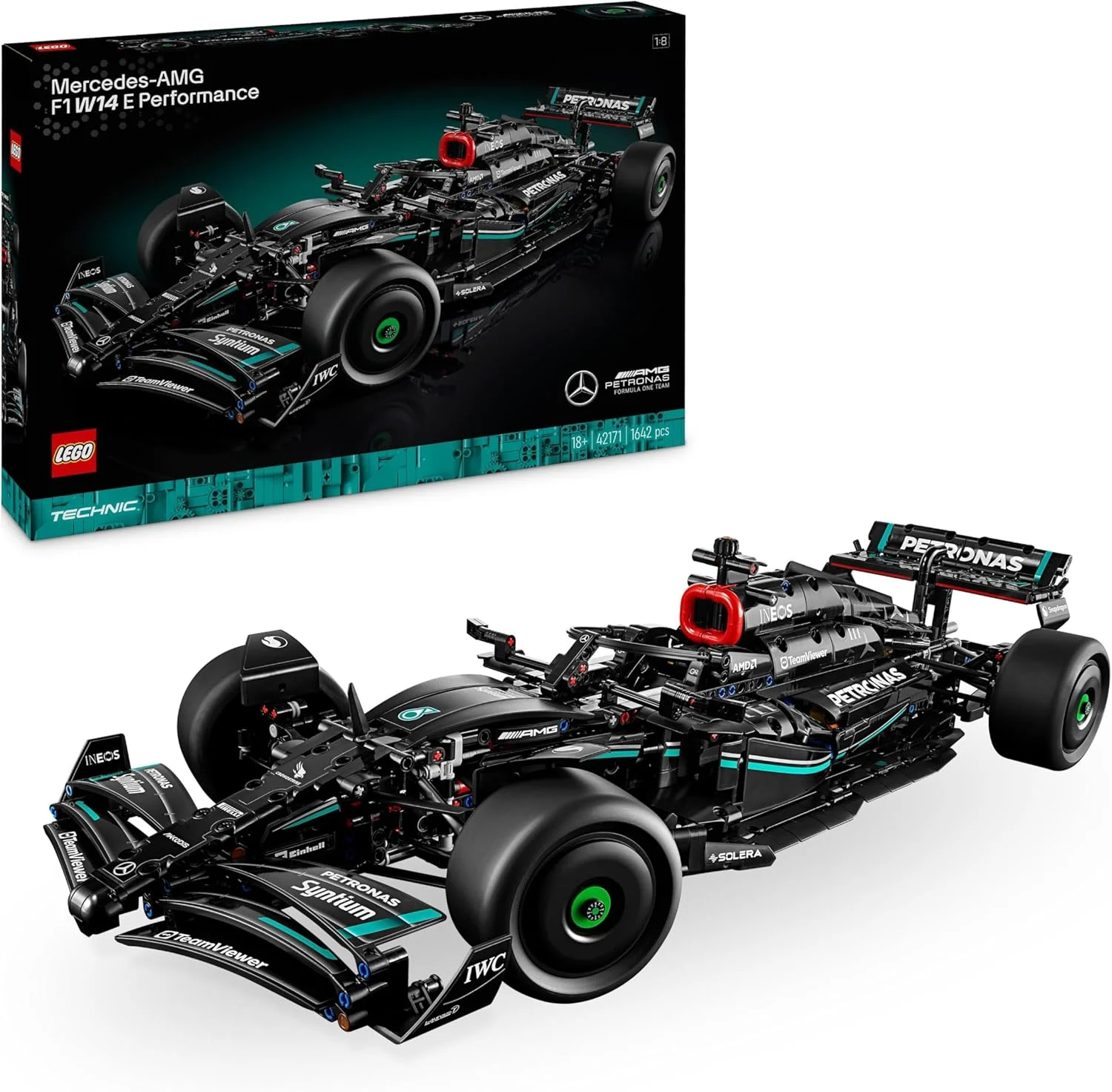 LEGO Technic Mercedes-AMG F1 W14 E Performance, Modellino da Costruire di Auto da Corsa per Adulti, Macchina in Scala 1:8, Kit Modellismo Supercar, Idea Regalo per Lui, Lei, Marito o Moglie 42171