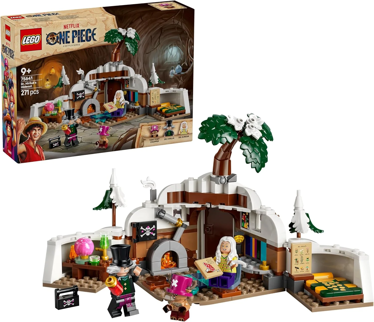 LEGO ONE PIECE Il Nascondiglio del Dottor Hillk - Gioco da Collezione con 3 Minifigure tra cui TonyTony Chopper - Decorazione per Camera da Letto - Regalo..
