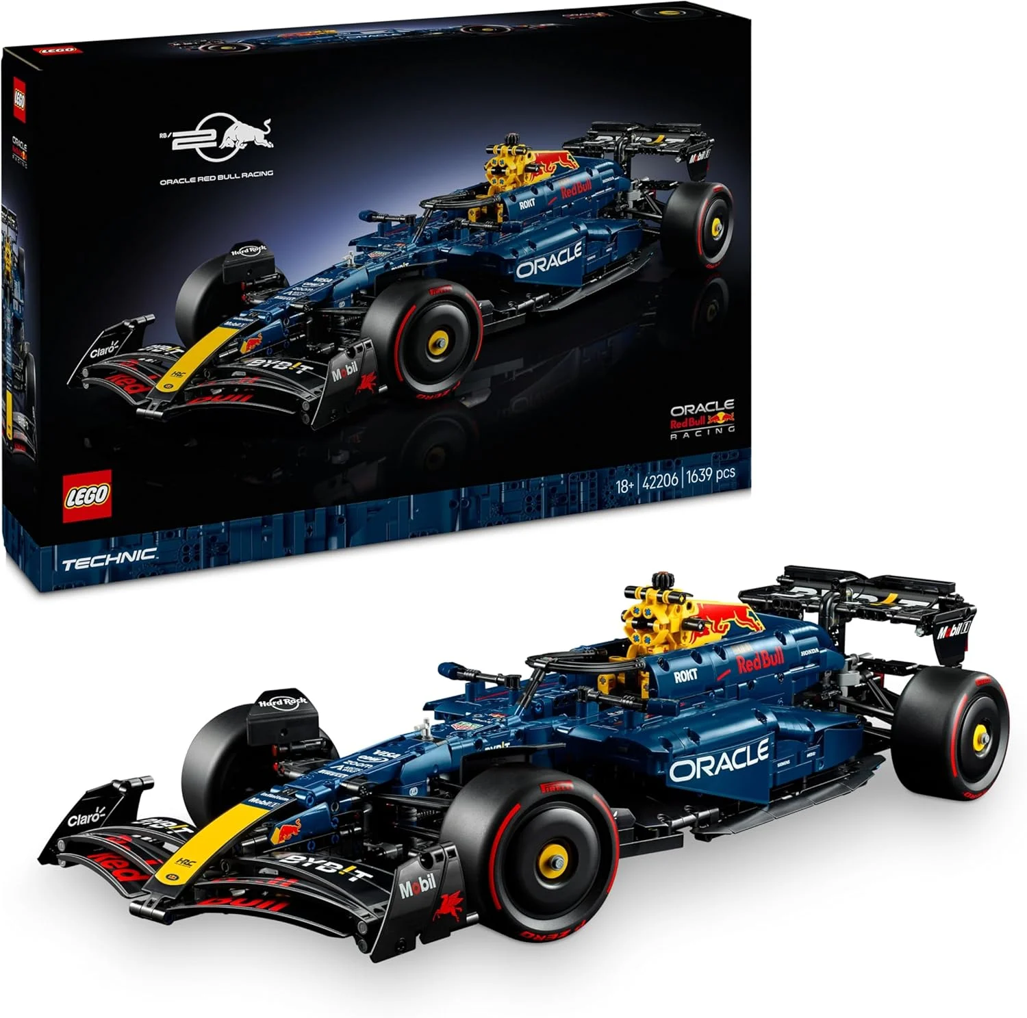 LEGO Technic Monoposto F1 Oracle Red Bull Racing RB20 - Modello di Auto da Corsa da Formula 1 in Scala 1:8 con Motore V6, Cambio, Sterzo e DRS - Regalo per Adulti, Uomo e Donna da Collezione - 42206