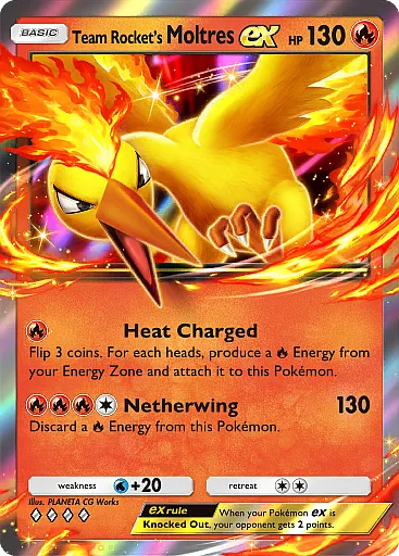 Moltres-ex del Team Rocket - GCC Pokémon Pocket B4a