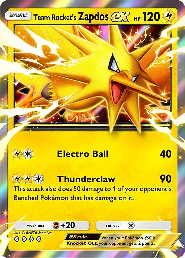 Zapdos-ex del Team Rocket - GCC Pokémon Pocket B4a