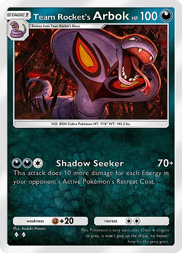 Arbok del Team Rocket - GCC Pokémon Pocket B4a