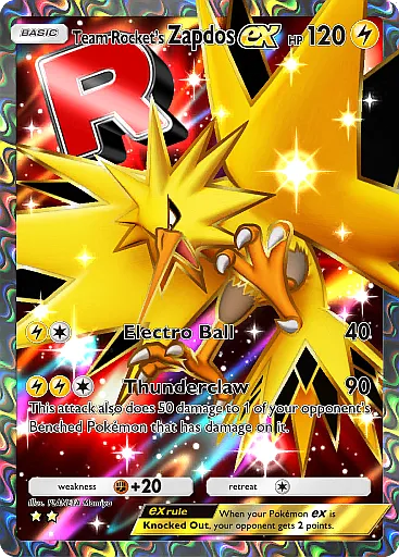 Zapdos-ex del Team Rocket - GCC Pokémon Pocket B4a