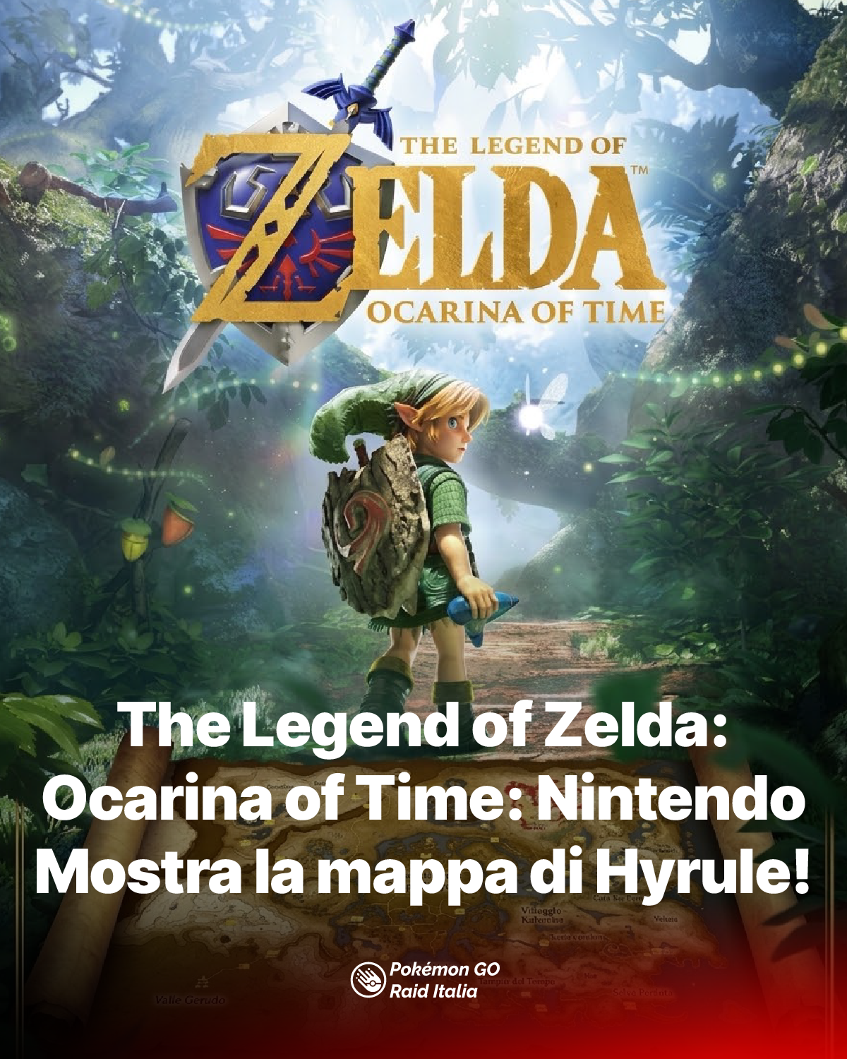 The Legend of Zelda: Ocarina of Time: Nintendo Mostra la mappa di Hyrule!